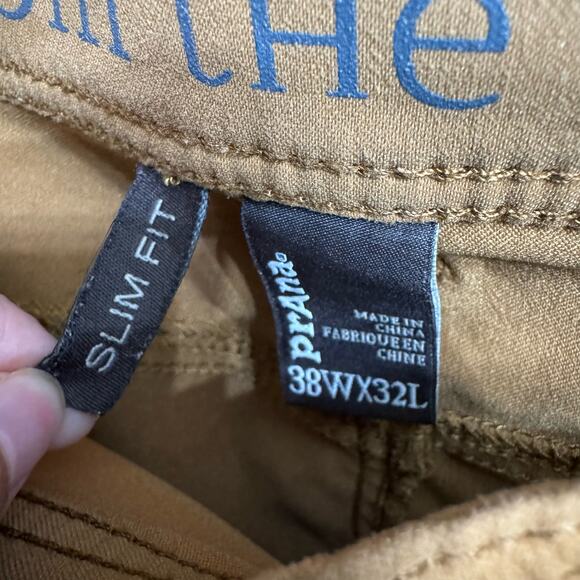 prAna Brion Men's Pant Slim Fit Stretch Hiking Outdoor Tan 38x32 - Picture 8 of 8